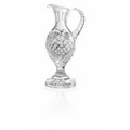 Hand Cut 24% Lead Crystal Carafes Award w/ Large Round Handle (12")